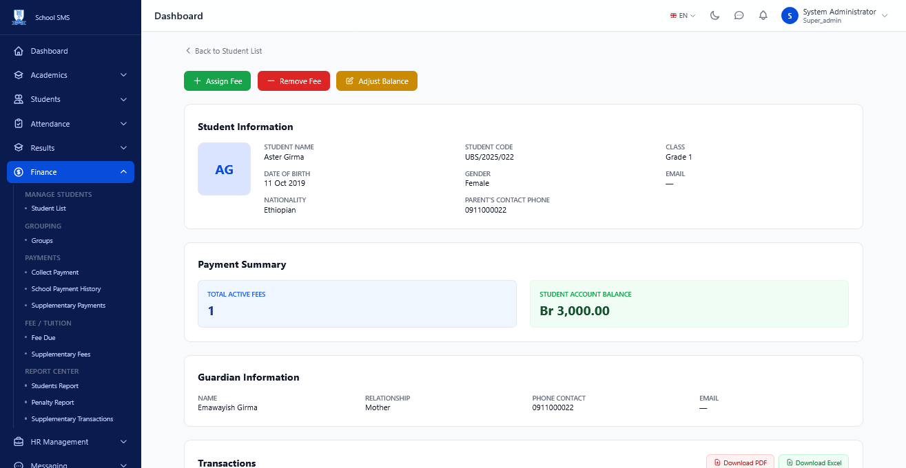 Payment Summary